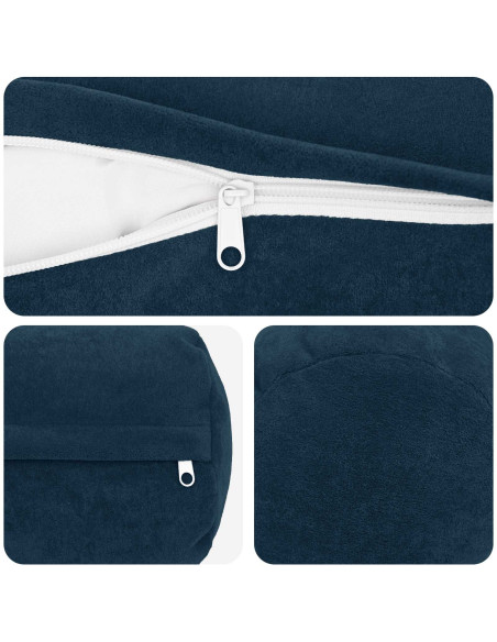 Federa 6 pcs HEERLEN Blu Ø 15 x 40 cm Fleece in microfibra