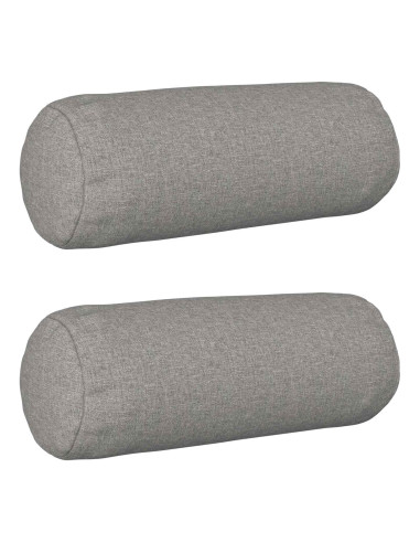Federa 2 pz HEERLEN Grigio Nuvola Ø 15 x 40 cm Tessuto