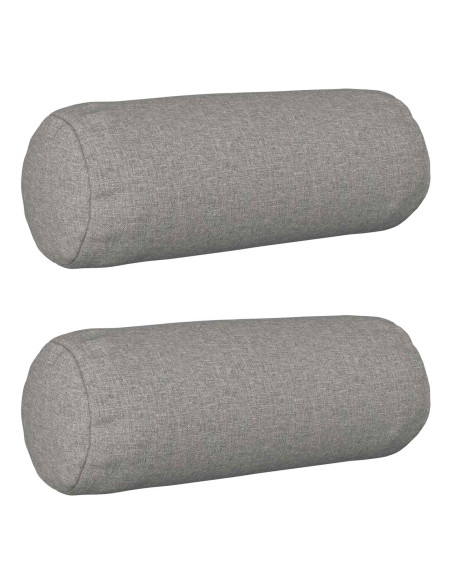 Federa 2 pz HEERLEN Grigio Nuvola Ø 15 x 40 cm Tessuto