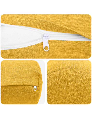 Federa 2 pz HEERLEN Giallo Chiaro Ø 15 x 40 cm Tessuto