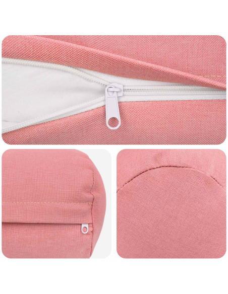 Federa 2 pz HEERLEN Rosa Ø 15 x 40 cm Tessuto