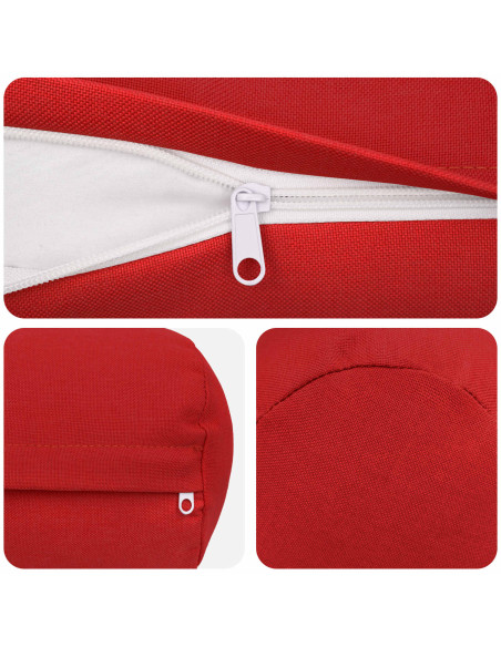 Federa 2 pz HEERLEN Rosso Ø 15 x 40 cm Tessuto