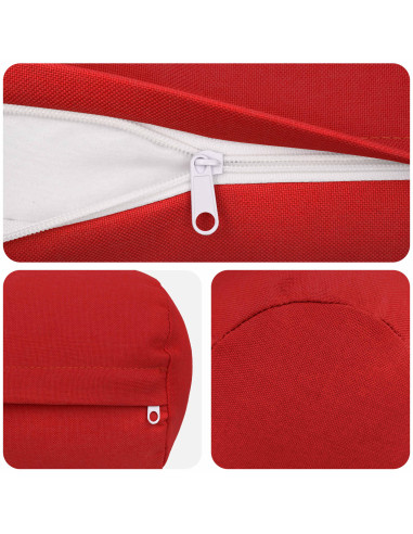 Federa 2 pz HEERLEN Rosso Ø 15 x 40 cm Tessuto