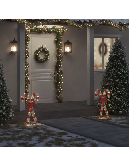 Decorazione Natalizia Bastoncino di zucchero 50LED Bianco Caldo