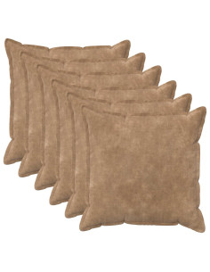 Federa 6 pcs HOUTEN Tortora 60 x 60 cm Fleece in microfibra