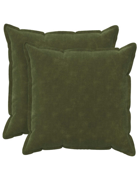 Federa 2 pcs HOUTEN Verde 60 x 60 cm Fleece in microfibra