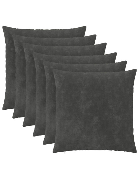 Federa 6 pcs HEERLEN Antracite 80 x 80 cm Fleece in microfibra