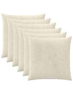 Federa 6 pcs HEERLEN Crema 80 x 80 cm Fleece in microfibra