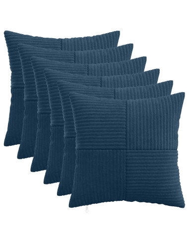 Federa 6 pcs ALMELO Blu navy 35 x 35 cm corduroy