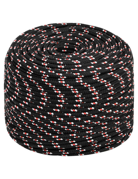 Corda multiuso 10 mm 100 m Nero e Rosso PP