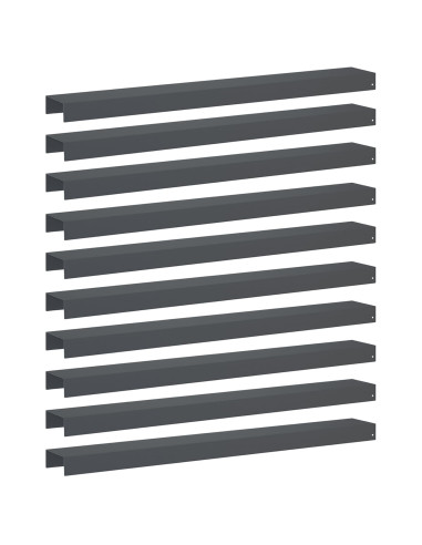 Profilo di copertura per giardino 10 pz 100 x 15 x 5 cm Acciaio