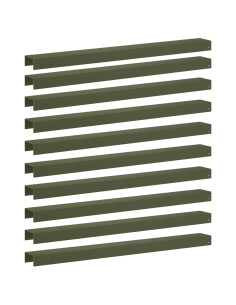 Profilo di copertura per giardino 10 pz 100 x 10 x 5 cm Acciaio 2