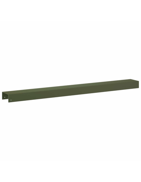 Profilo di copertura per giardino 10 pz 100 x 10 x 5 cm Acciaio