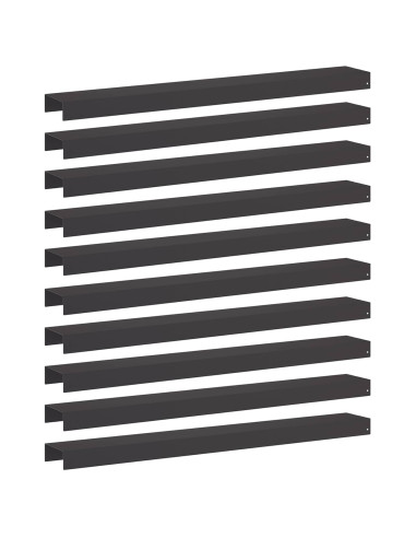 Profilo di copertura per giardino 10 pz 100 x 15 x 5 cm Acciaio