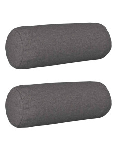 Federa 2 pz HEERLEN Grigio Chiaro Ø 15 x 40 cm Tessuto