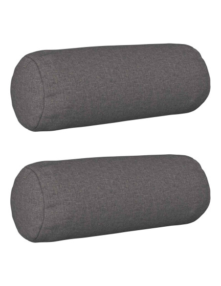 Federa 2 pz HEERLEN Grigio Chiaro Ø 15 x 40 cm Tessuto