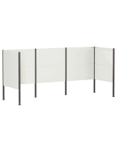 Schermo per bidone della spazzatura 249 x 85 x 113 cm Acciaio