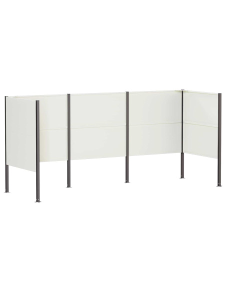 Schermo per bidone della spazzatura 249 x 85 x 113 cm Acciaio