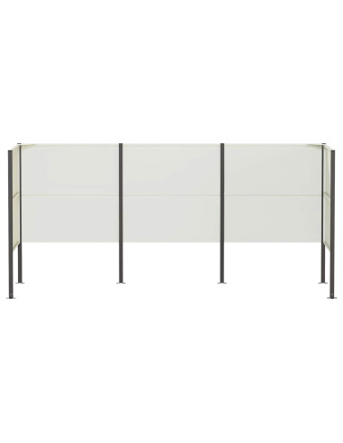 Schermo per bidone della spazzatura 249 x 85 x 113 cm Acciaio