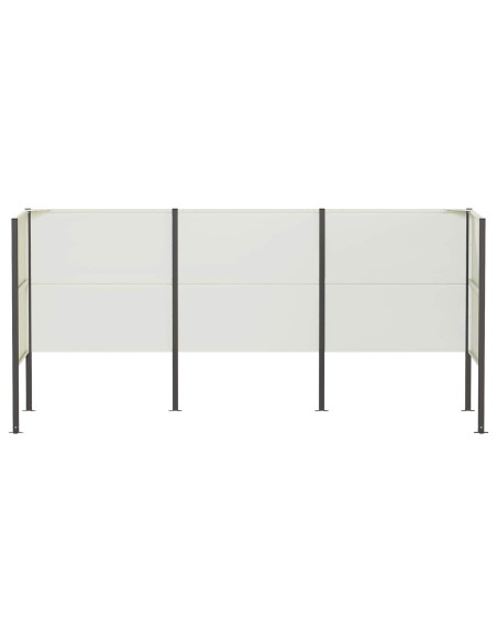 Schermo per bidone della spazzatura 249 x 85 x 113 cm Acciaio