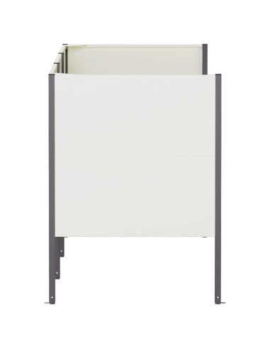 Schermo per bidone della spazzatura 249 x 85 x 113 cm Acciaio