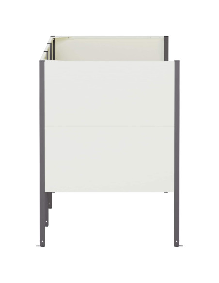 Schermo per bidone della spazzatura 249 x 85 x 113 cm Acciaio