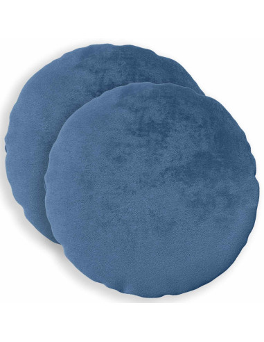Federa 2 pcs HEERLEN Azzurro Ø 60 cm Flanella