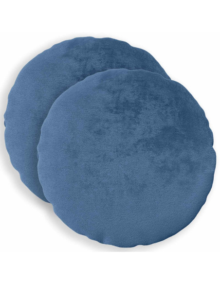 Federa 2 pcs HEERLEN Azzurro Ø 60 cm Flanella