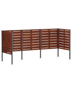 Schermo per bidone della spazzatura 249 x 85 x 113 cm Ruggine 2