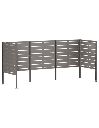 Schermo per bidone della spazzatura 249 x 85 x 113 cm Ruggine