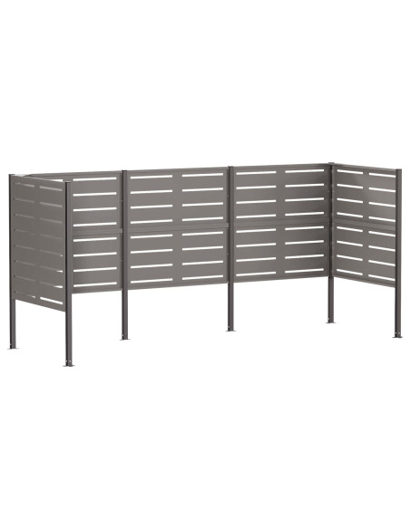 Schermo per bidone della spazzatura 249 x 85 x 113 cm Ruggine
