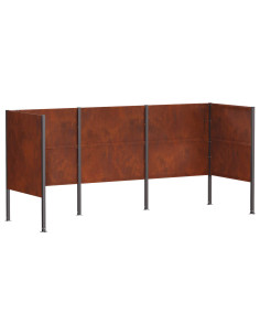 Schermo per bidone della spazzatura 249 x 85 x 113 cm Ruggine 2