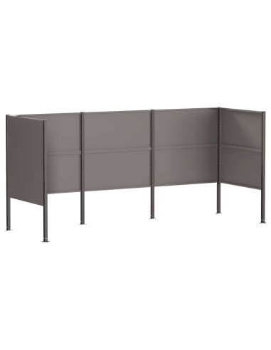 Schermo per bidone della spazzatura 249 x 85 x 113 cm Ruggine