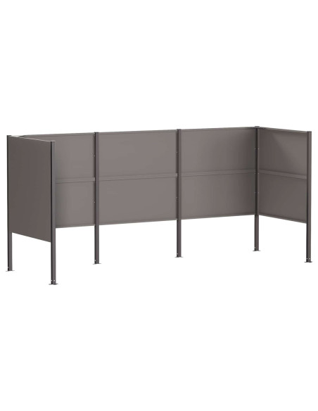Schermo per bidone della spazzatura 249 x 85 x 113 cm Ruggine