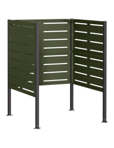 Schermo per bidone della spazzatura 85 x 85 x 113 cm Acciaio 2