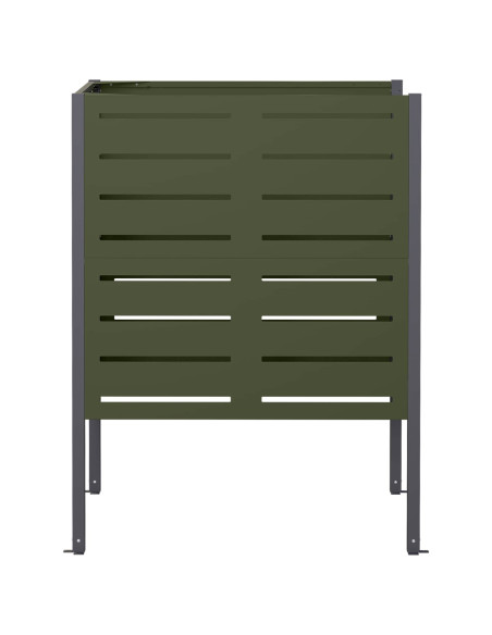 Schermo per bidone della spazzatura 85 x 85 x 113 cm Acciaio