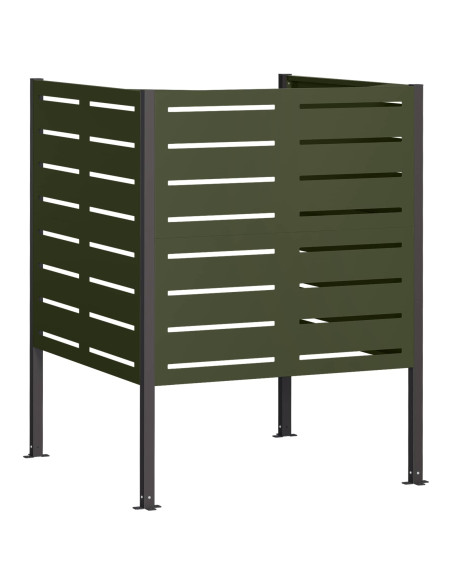 Schermo per bidone della spazzatura 85 x 85 x 113 cm Acciaio
