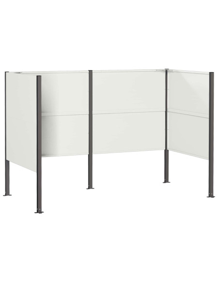 Schermo per bidone della spazzatura 167 x 85 x 113 cm Acciaio