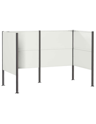 Schermo per bidone della spazzatura 167 x 85 x 113 cm Acciaio