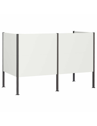Schermo per bidone della spazzatura 167 x 85 x 113 cm Acciaio