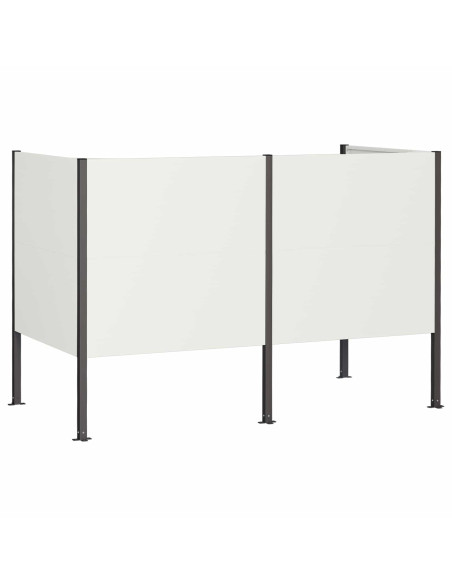 Schermo per bidone della spazzatura 167 x 85 x 113 cm Acciaio