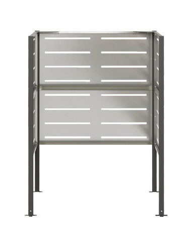 Schermo per bidone della spazzatura 85 x 85 x 113 cm Argento