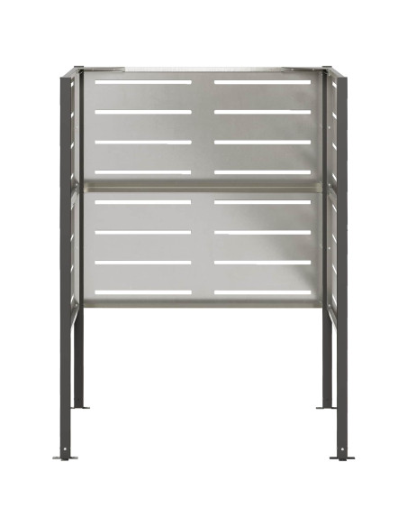 Schermo per bidone della spazzatura 85 x 85 x 113 cm Argento