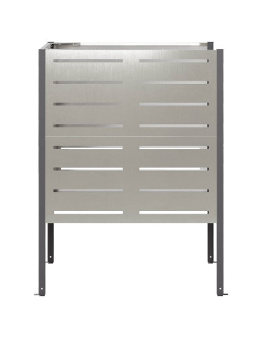 Schermo per bidone della spazzatura 85 x 85 x 113 cm Argento