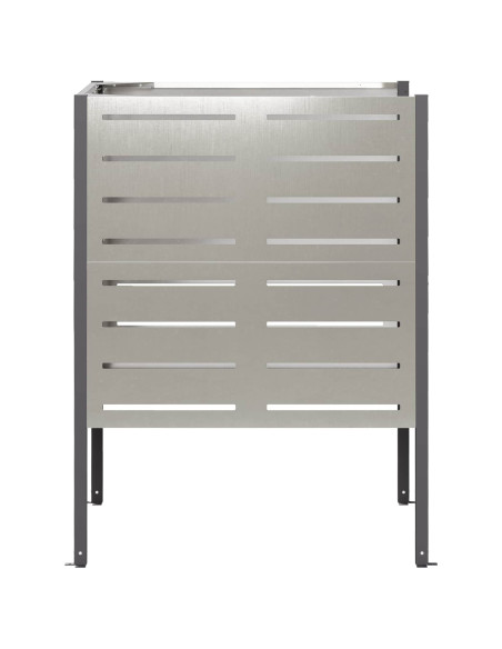 Schermo per bidone della spazzatura 85 x 85 x 113 cm Argento