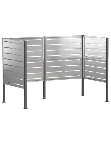 Schermo per bidone della spazzatura 167 x 85 x 113 cm Argento