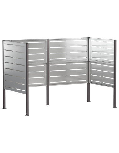 Schermo per bidone della spazzatura 167 x 85 x 113 cm Argento