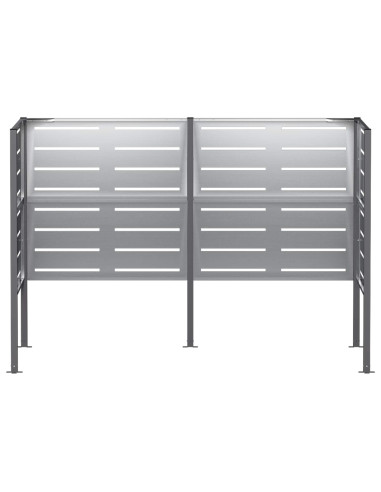 Schermo per bidone della spazzatura 167 x 85 x 113 cm Argento