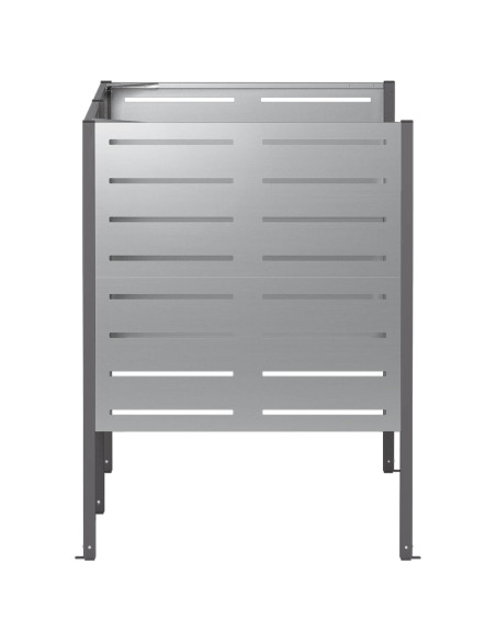 Schermo per bidone della spazzatura 167 x 85 x 113 cm Argento