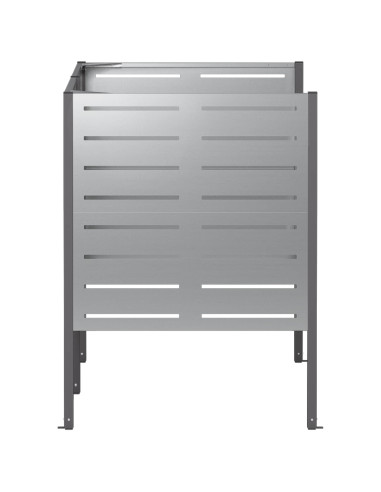 Schermo per bidone della spazzatura 167 x 85 x 113 cm Argento